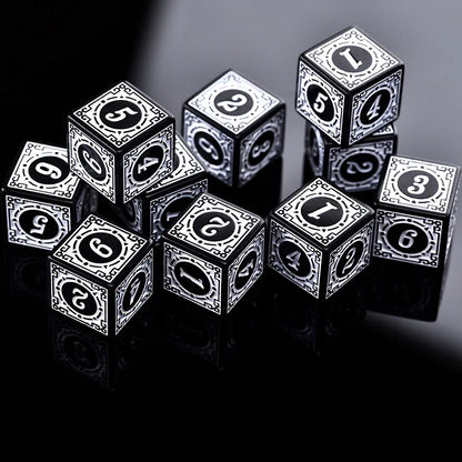 Acrylic D6 Polyhedral Dice Set