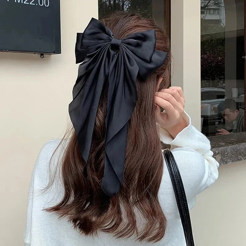 Korean Satin Bowknot Hair Clip