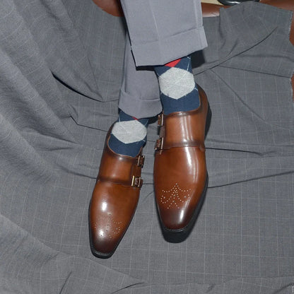 Italian Style Luxury Genuine Leather Monk Strap