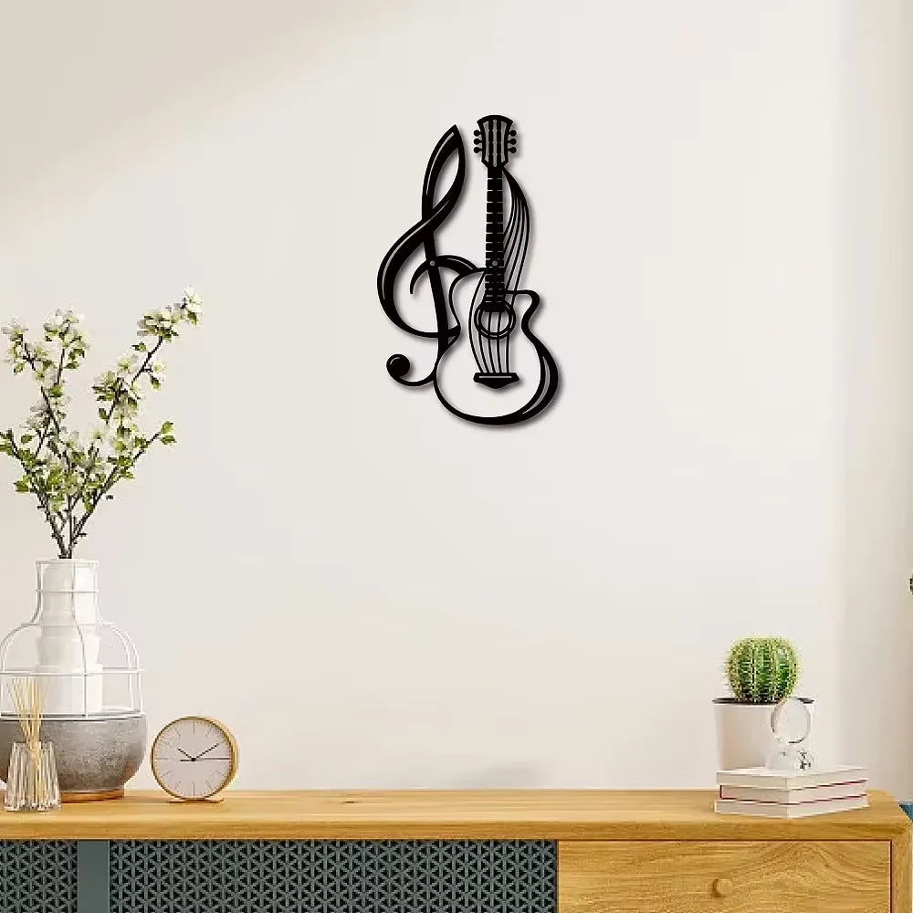 Musical Note & Violin Metal Wall Art