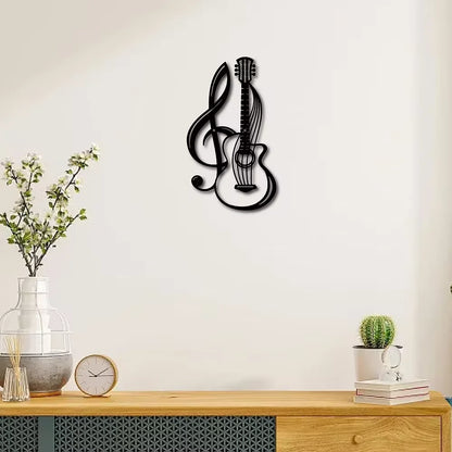 Musical Note & Violin Metal Wall Art