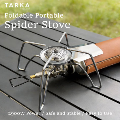 Portable Spider Gas Camping Stove with Built-In Ignition