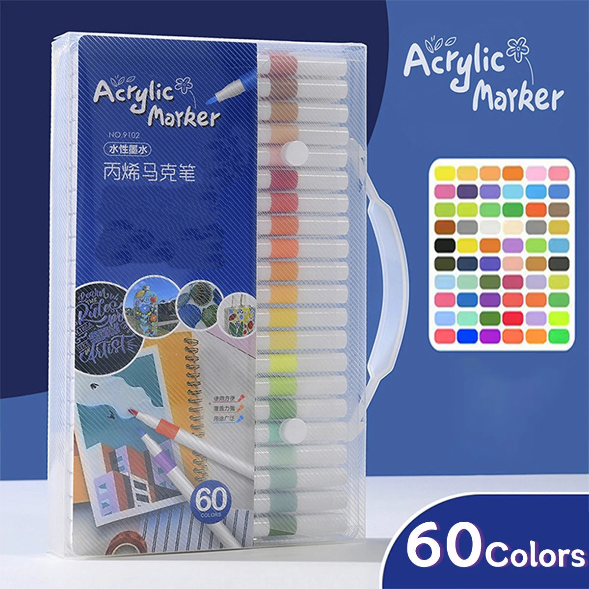 24-80 Colors Art Oily Marker Pen Set