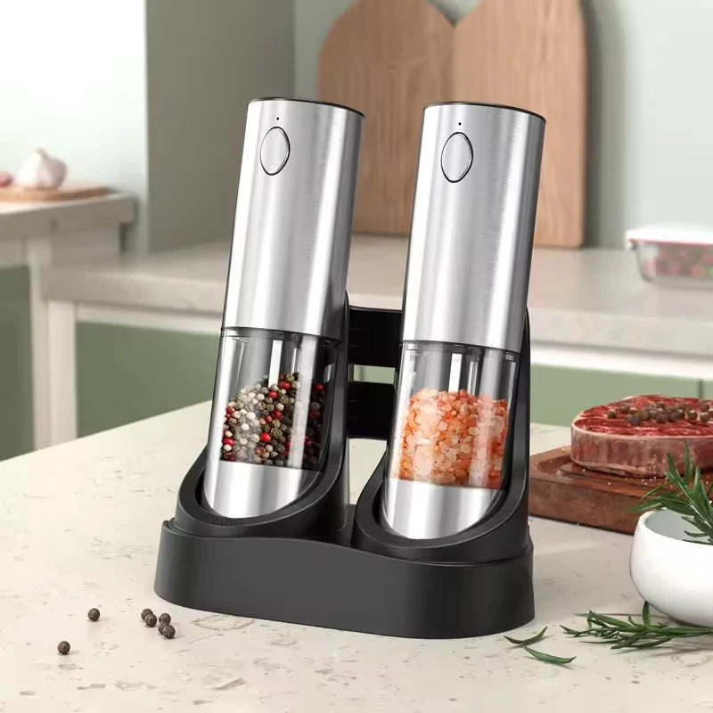 Electric Spice Grinder Set with Charging Base