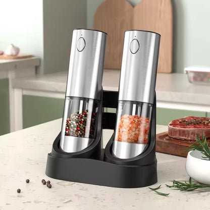 Electric Spice Grinder Set with Charging Base