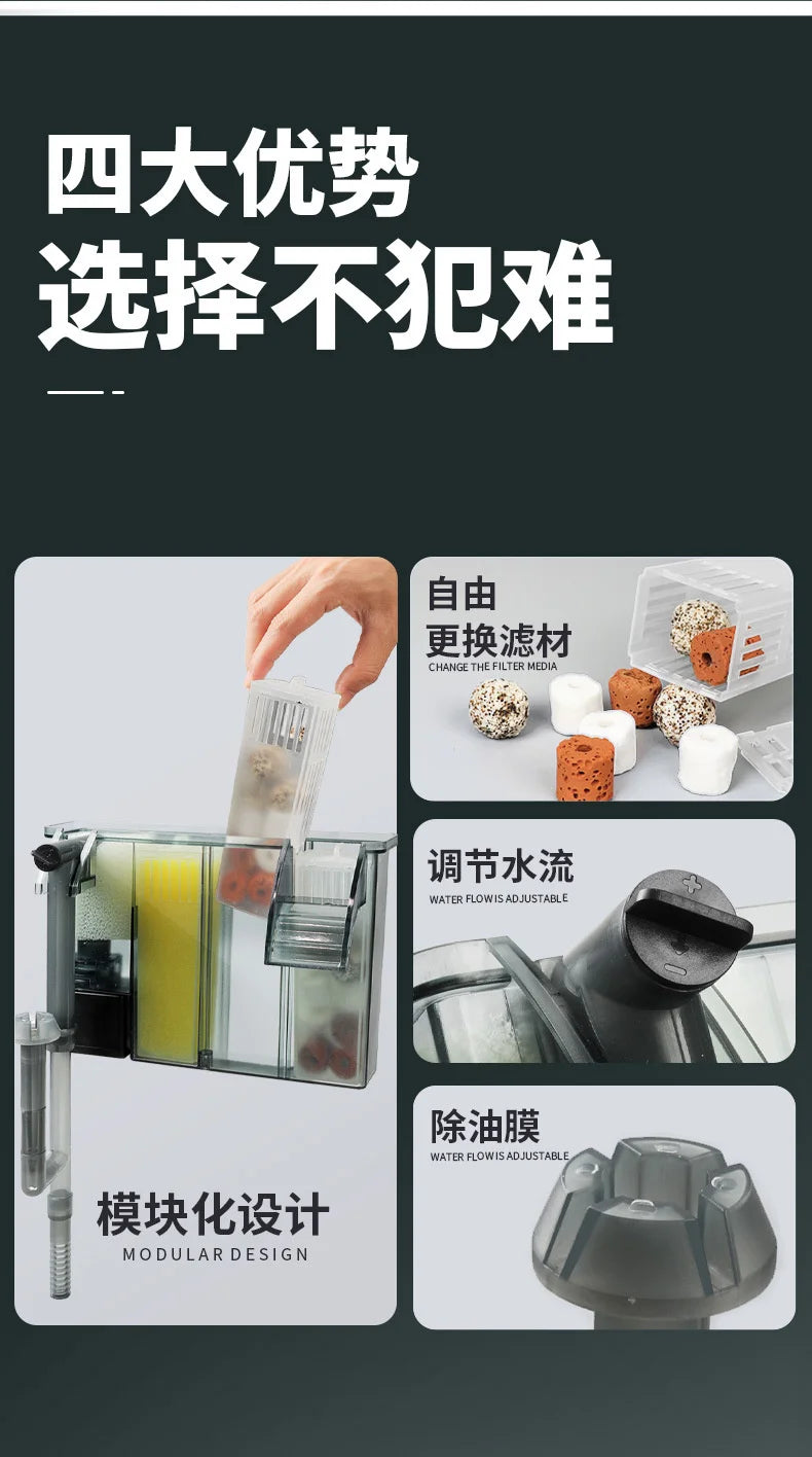 Wall-Mounted External Aquarium Filter System