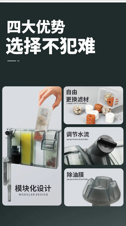 Wall-Mounted External Aquarium Filter System