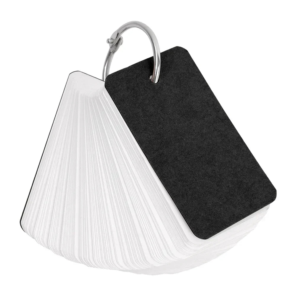 Flash Cards Portable Index Cards with Ring – Study Note Memo Pad