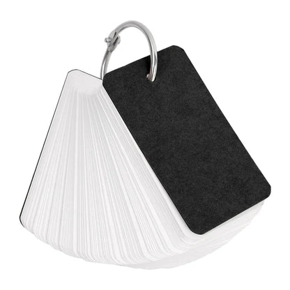 Flash Cards Portable Index Cards with Ring – Study Note Memo Pad