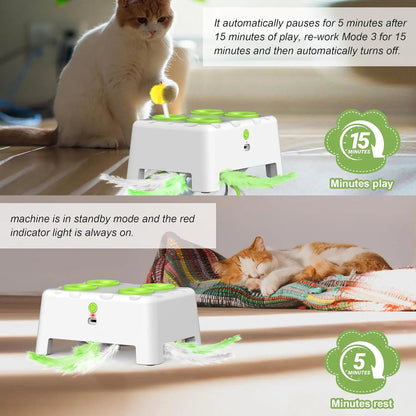 Automatic Whack A Mole Interactive Cat Toy