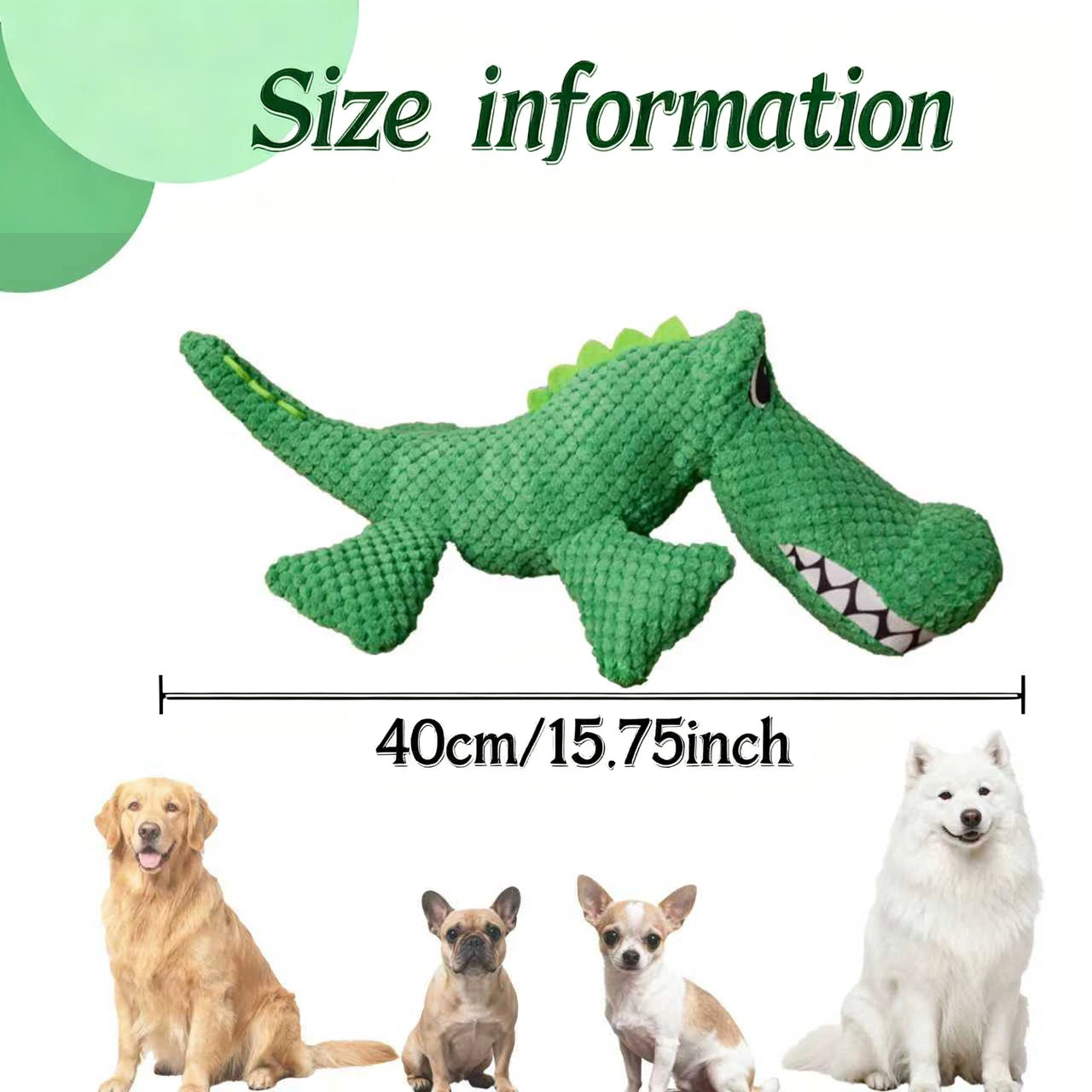 Crocodile Plush Squeaky Dog Toy