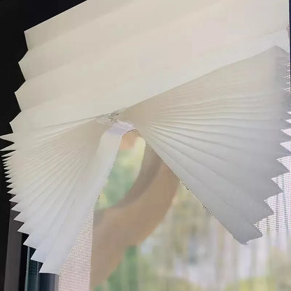 No-Drill Pleated Blackout Window Blind
