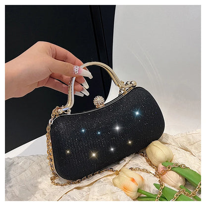 Crystal Studded Barrel Evening Bag