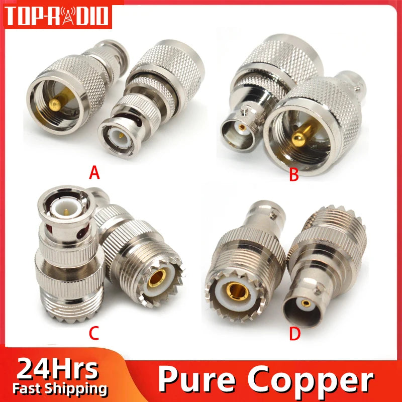 BNC to UHF RF Coaxial Adapter