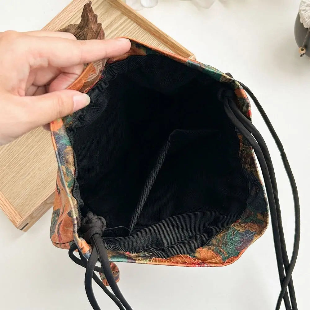 Silk Material Retro Handbags