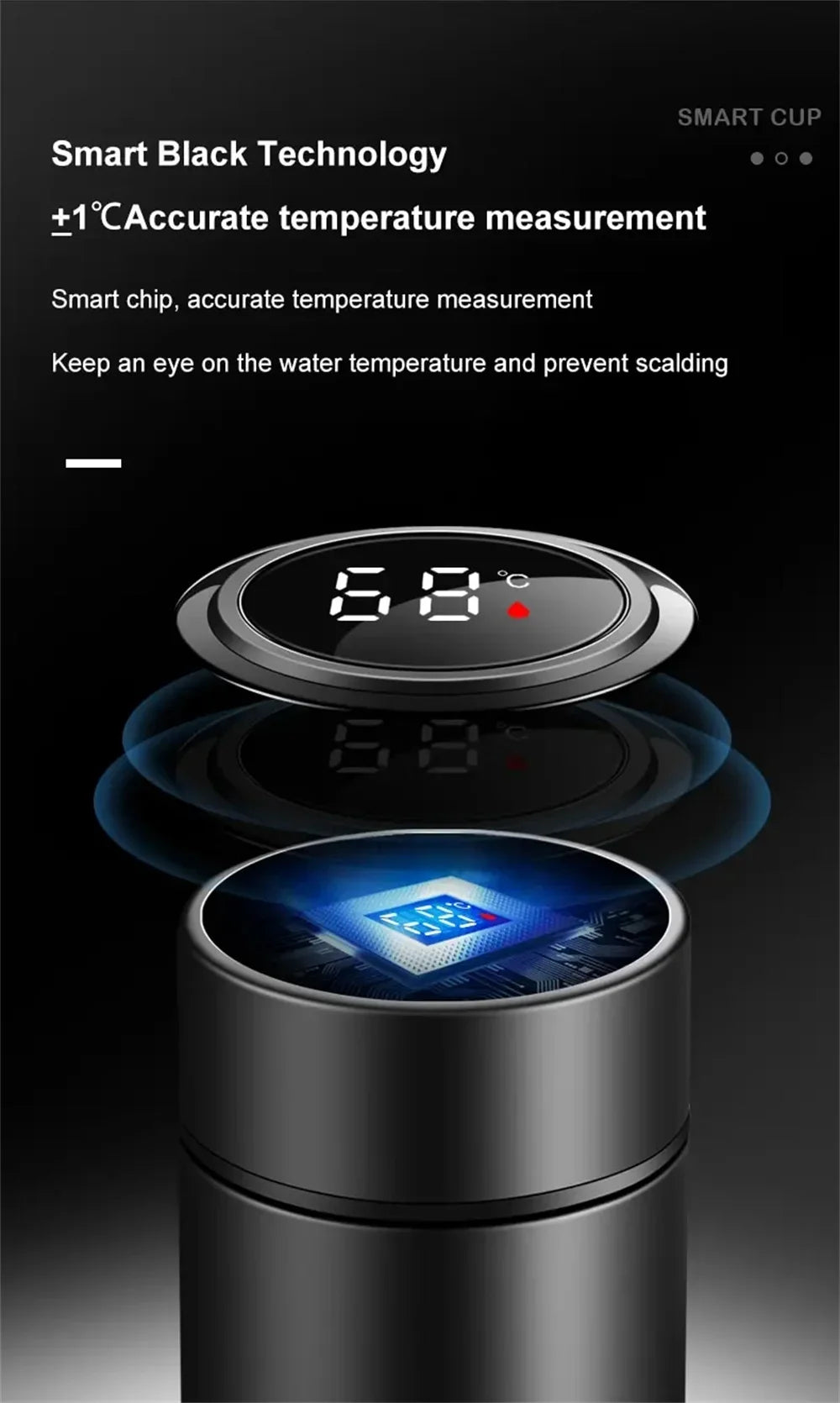 Smart Temperature Display Thermos Bottle