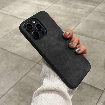 Luxury Matte Leather Fabric Case for iPhone