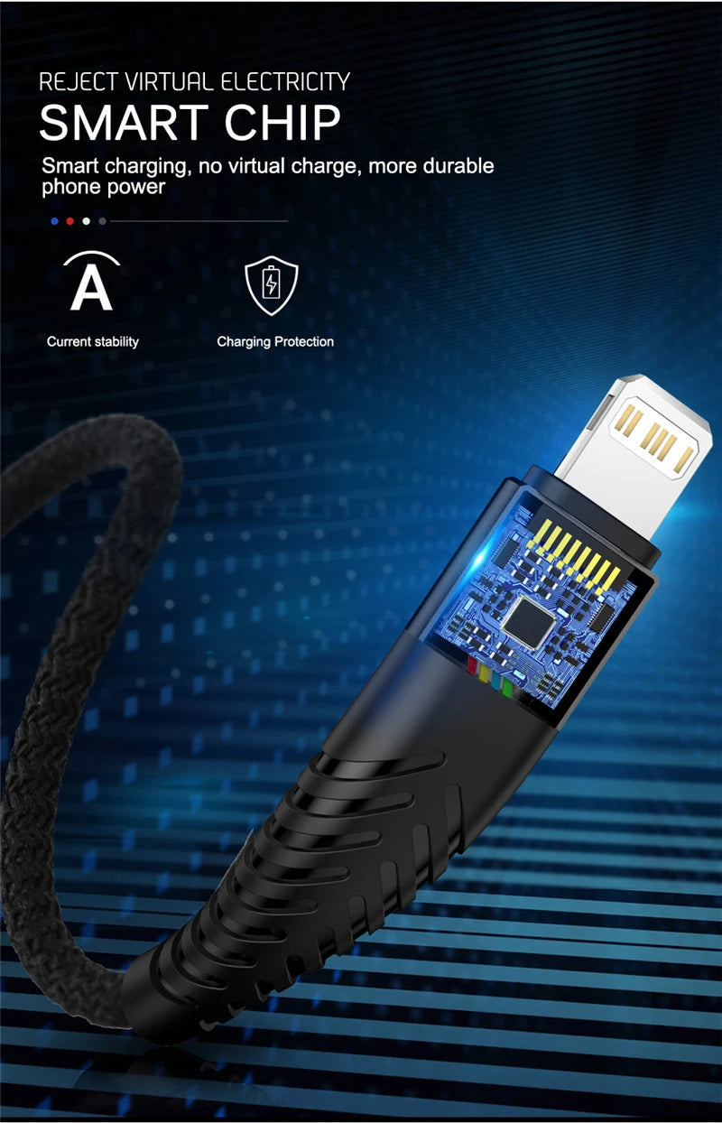 USB-A to Lightning Braided Fast Charging Cable