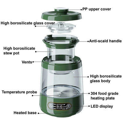 Portable Glass Stew Pot