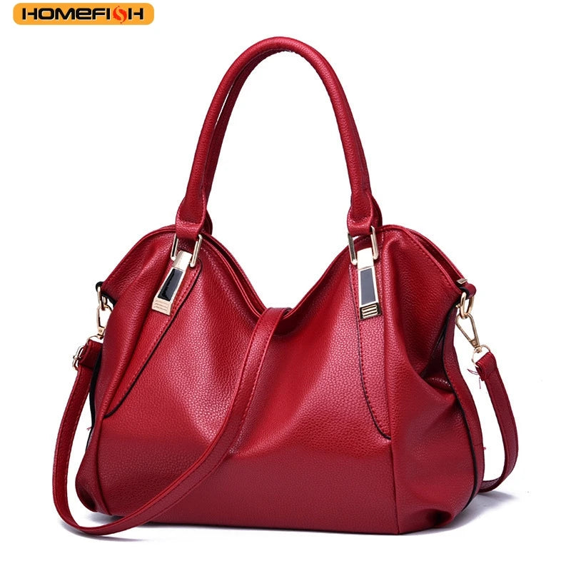 Large Capacity PU Leather Shoulder Tote Bag