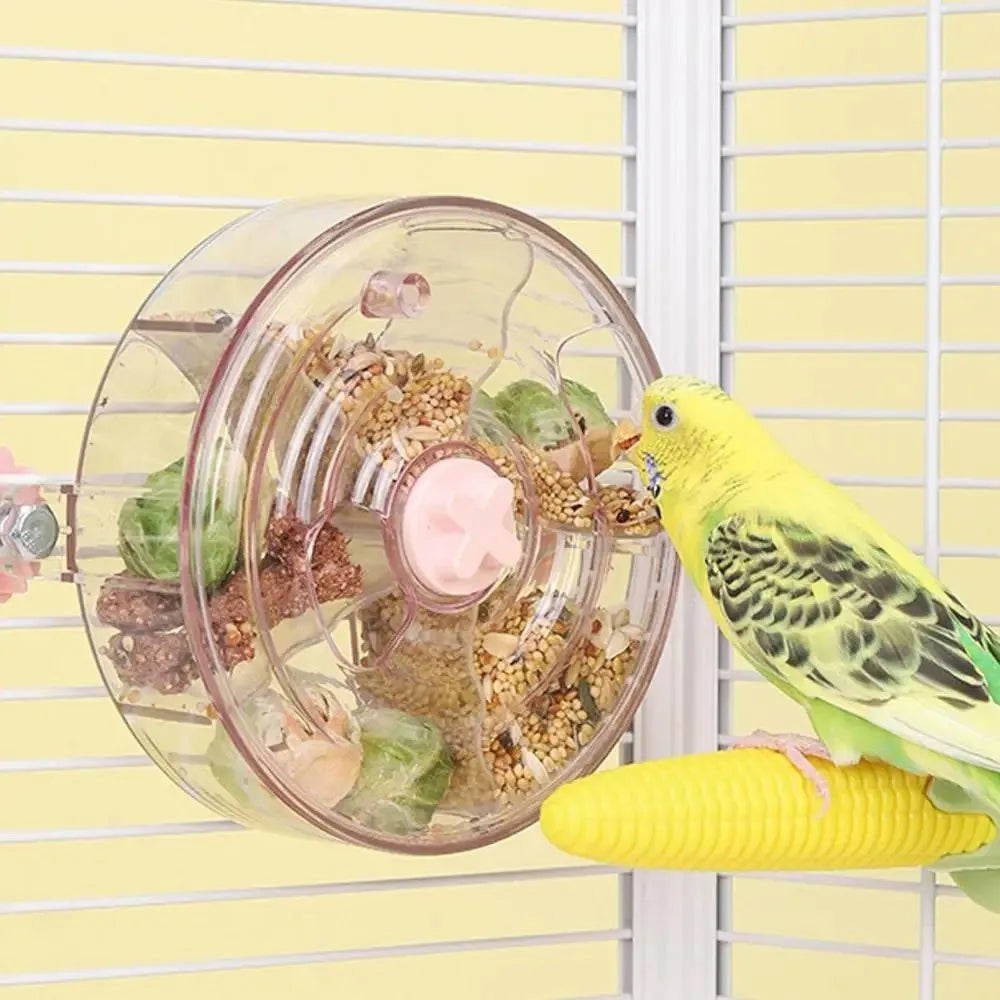 Interactive Bird Foraging Wheel Treat Feeder