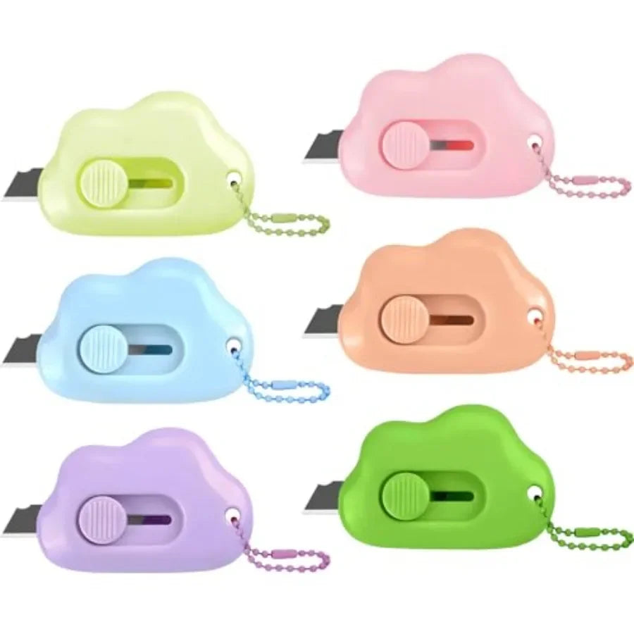 Cloud Retractable Mini Box Cutters with Key Rings