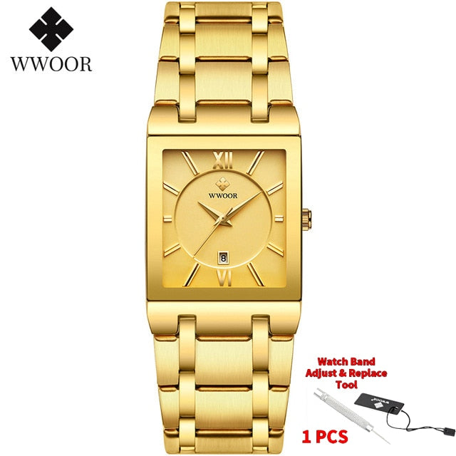 WWOOR Brand Luxury Gold Bracelet for Men