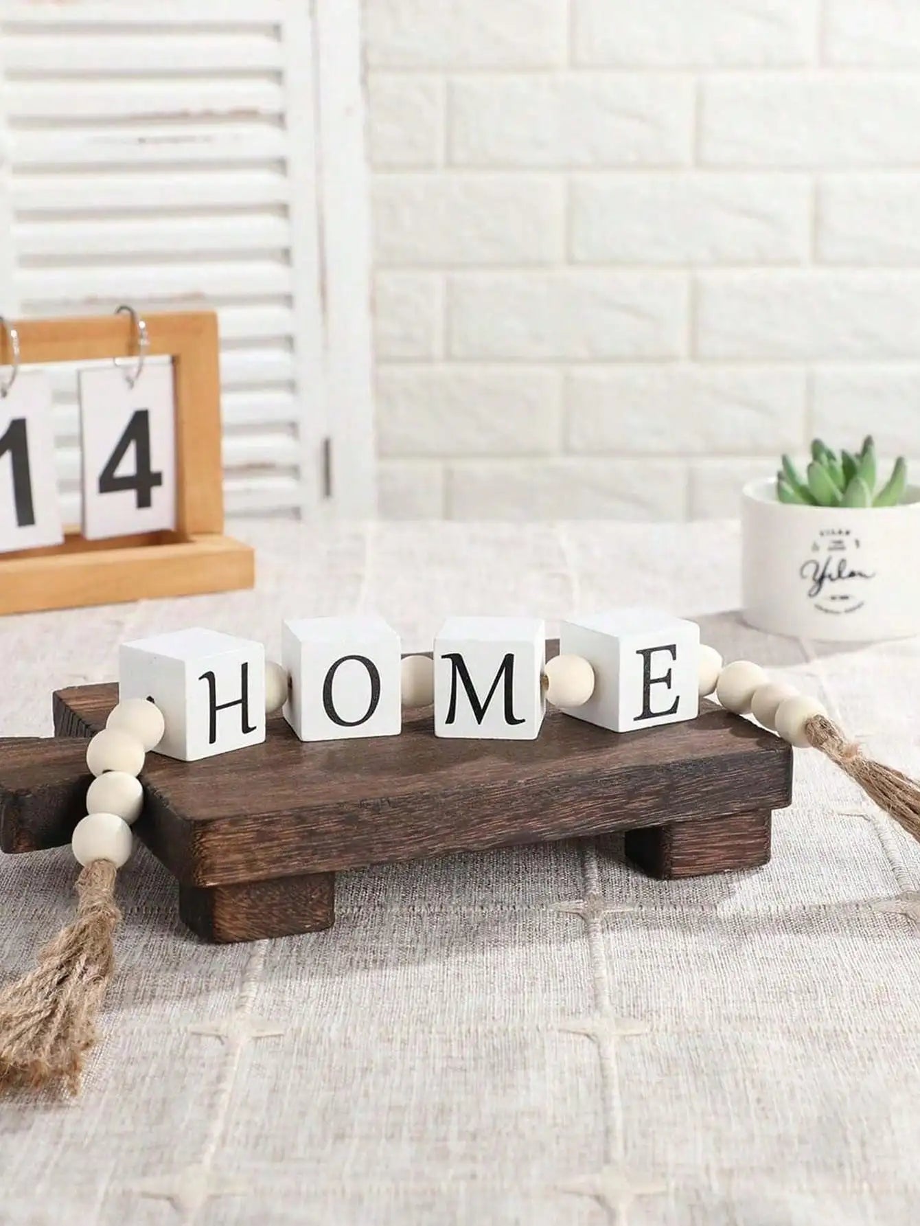 Wooden Letter Bead Tassel Garland