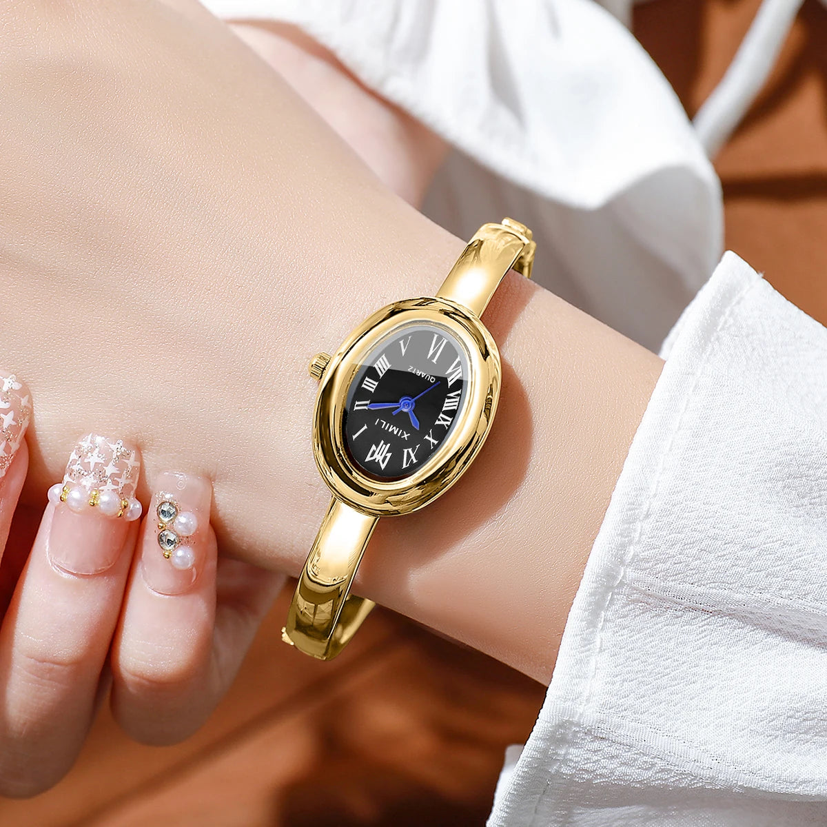 Oval Roman Numeral Quartz Watch
