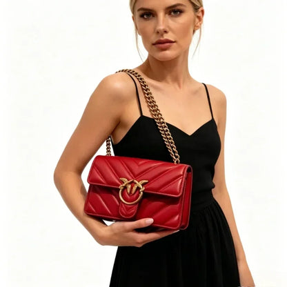 Luxury Quilted Leather Crossbody Handbag