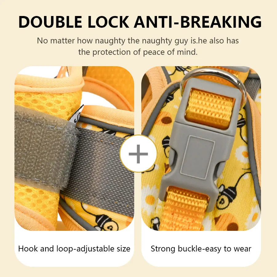 Breathable Mesh Dog Harness & Leash Set