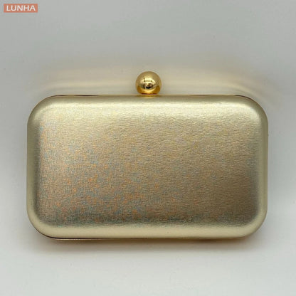 Vintage Metallic Box Clutch Bag