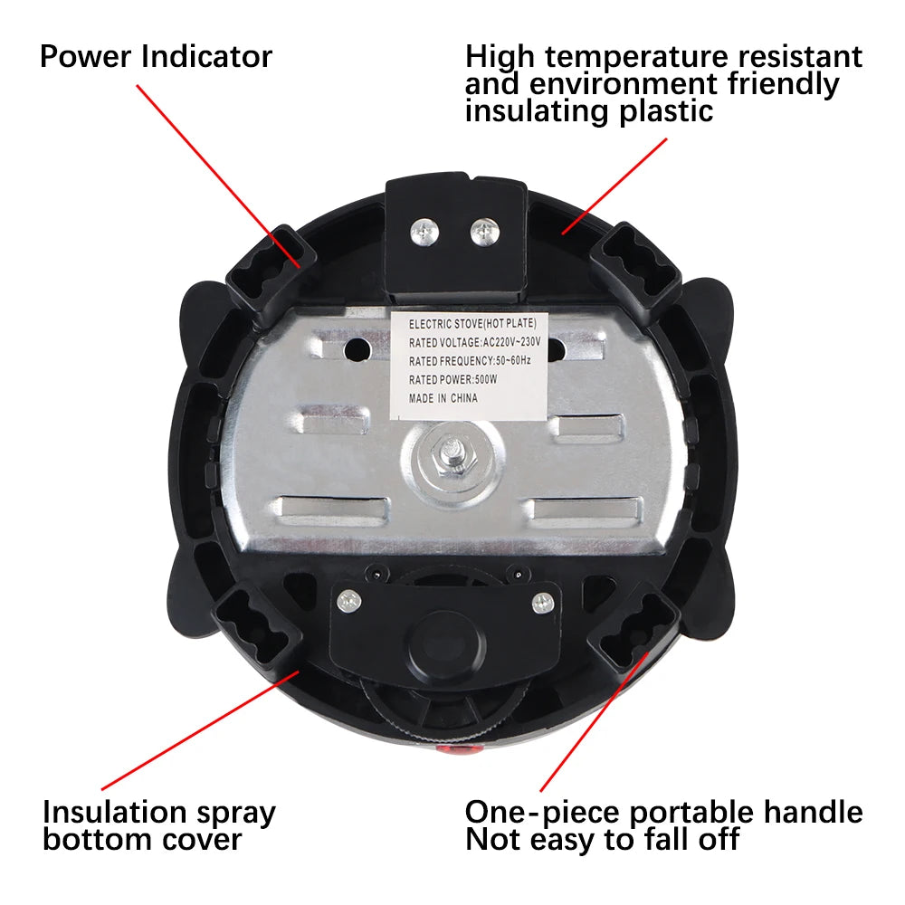 Milk Water Coffee Heating Furnace Multifunctional Mini Electric Heater Stove Hot Cooker Plate 500W 220V KitchenAppliance EU Plug