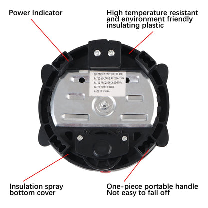 Milk Water Coffee Heating Furnace Multifunctional Mini Electric Heater Stove Hot Cooker Plate 500W 220V KitchenAppliance EU Plug