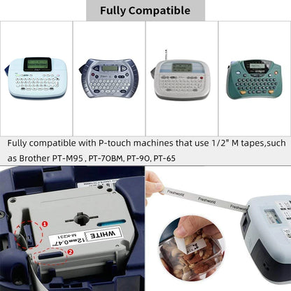 Compatible Brother M Label Tape – 9mm & 12mm for P-touch Label Makers
