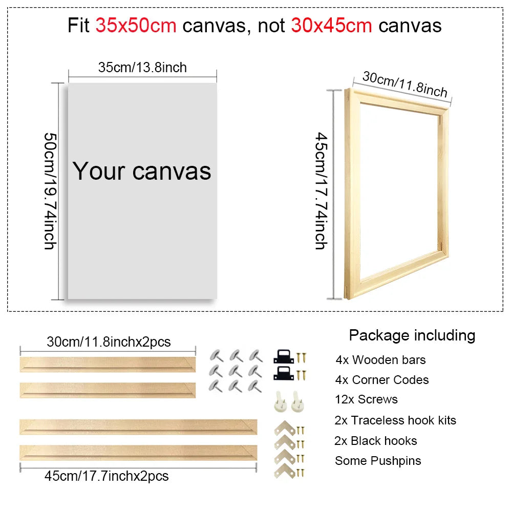Wooden Canvas Frame for Paintings & Photos