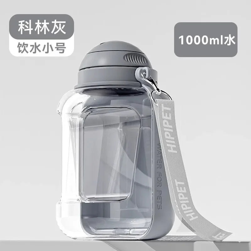 2-in-1 Portable Dog Water Bottle & Food Container