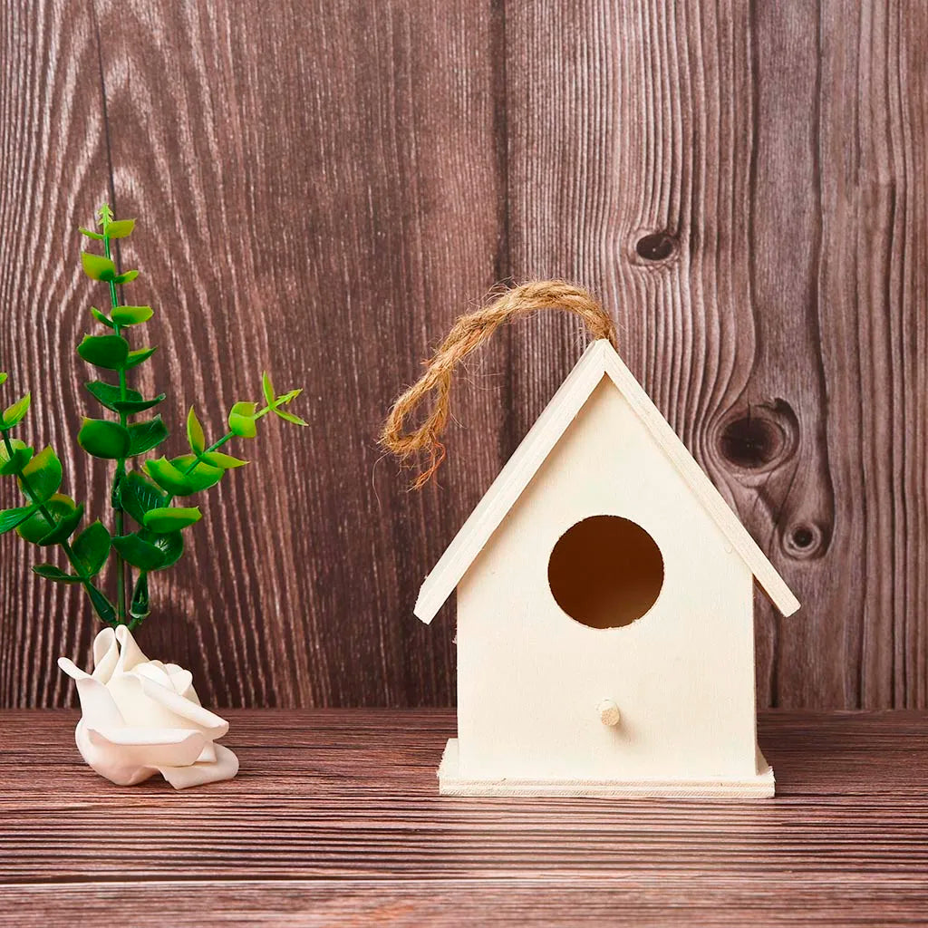 Wooden Hanging Bird House for Garden