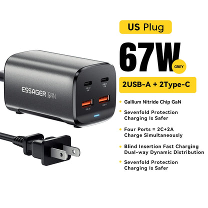 Essager 67W GaN Desktop USB-C Fast Charger