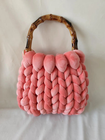 Chunky Knit Bucket Handbag