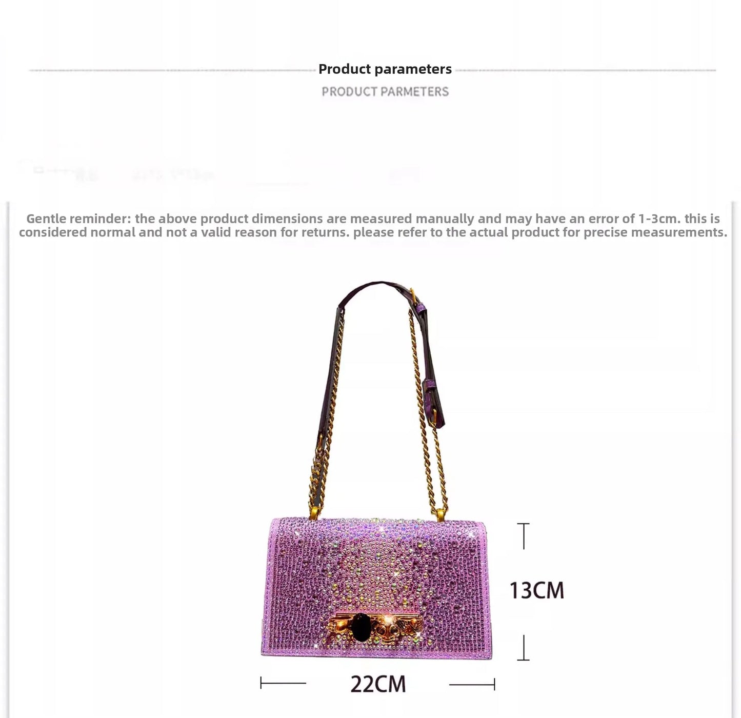 Glitter Evening Crossbody Bag