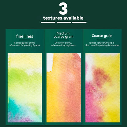 Premium 200gsm & 300gsm Watercolor Paper Pad with Four-Sided Glue Binding