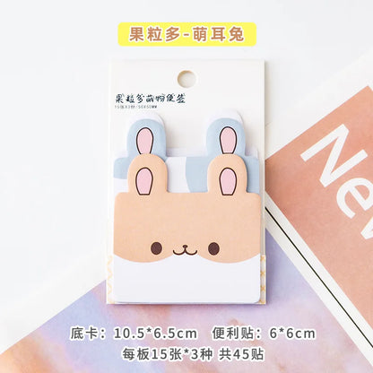 Kawaii Cartoon Animal Sticky Notes