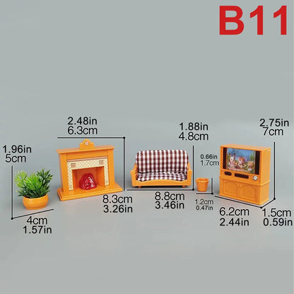 Dollhouse Miniature Furniture Toys Set