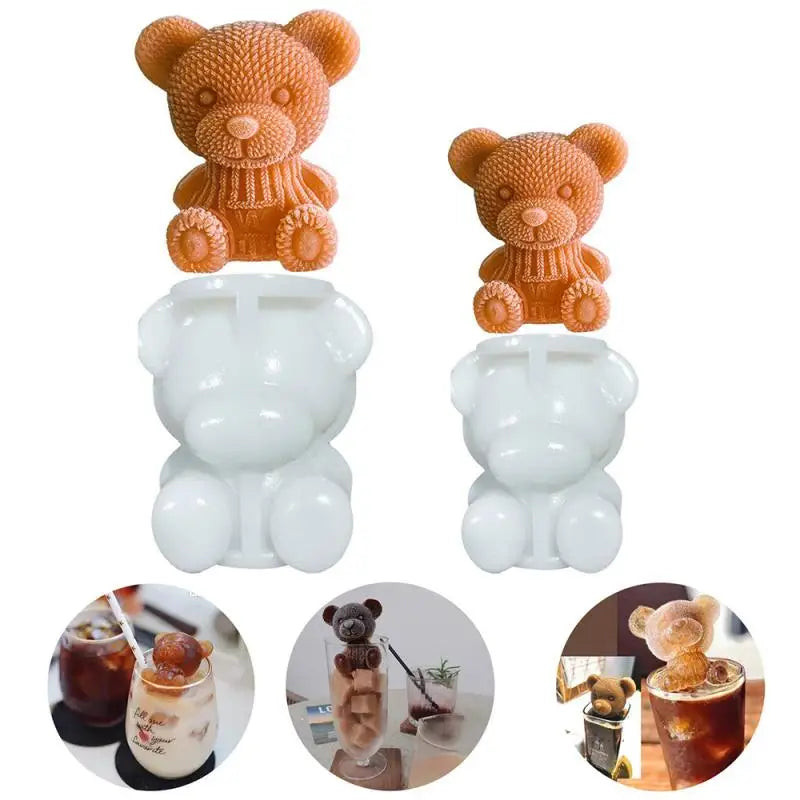3D Teddy Bear Silicone Ice & Chocolate Mould
