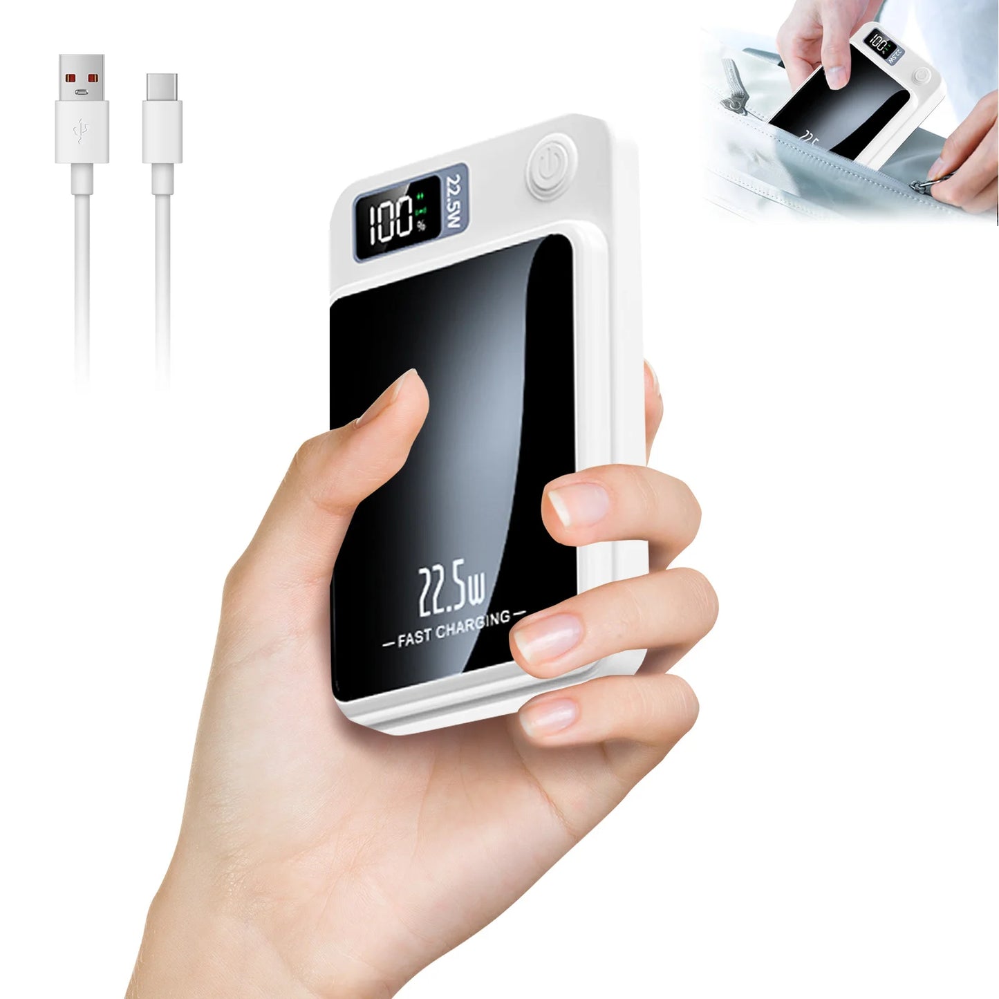 Magnetic Wireless Power Bank with 22.5W Fast Charging