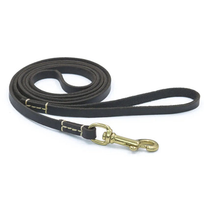 Genuine Leather Dog Leash for Small & Medium Pets
