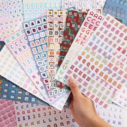 Alphabet Letter Stickers for Journaling & Crafts