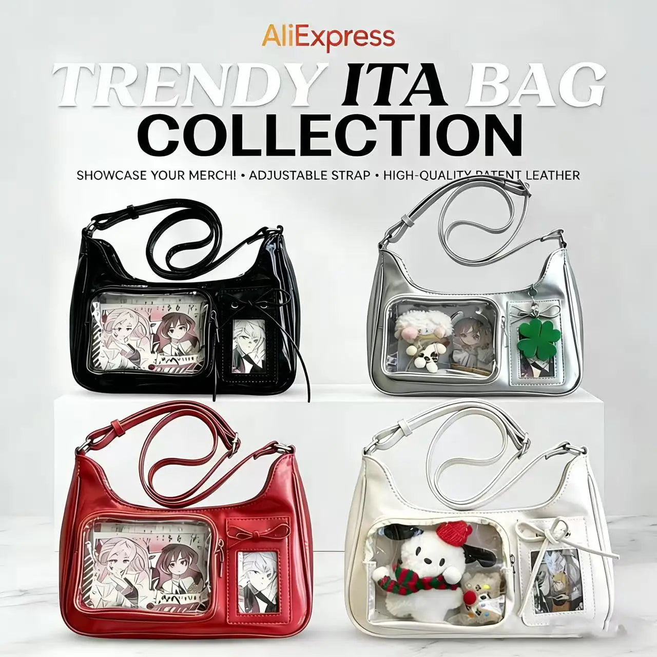 Y2K Transparent Ita Shoulder Bag
