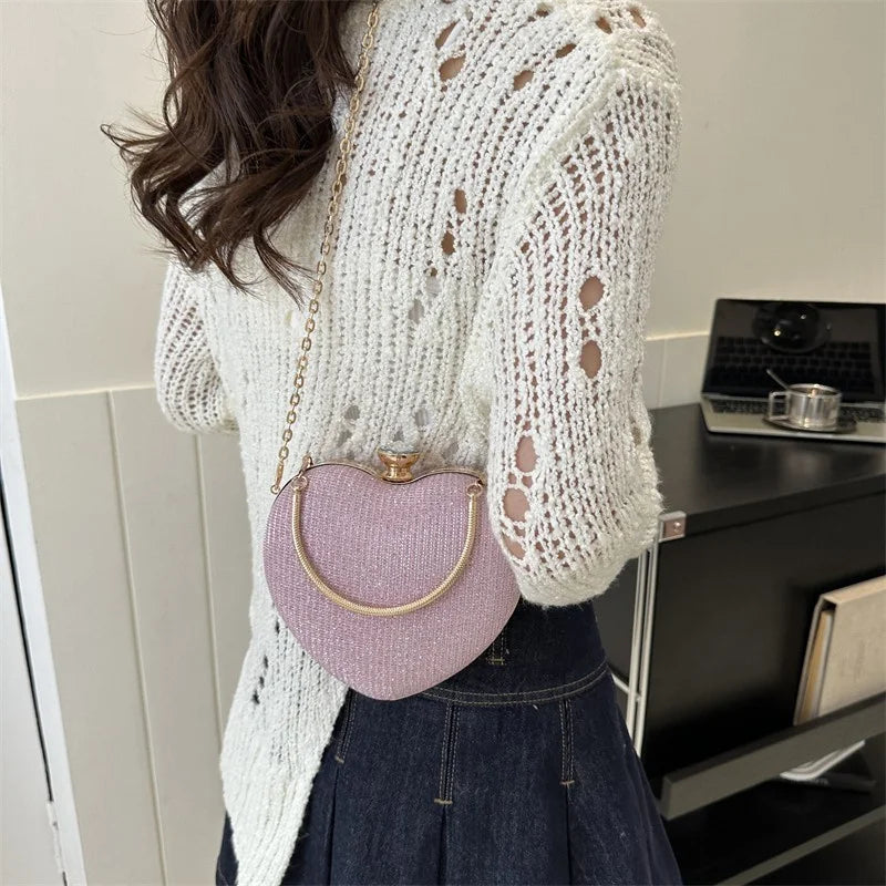 Heart Shape Evening Crossbody Bag
